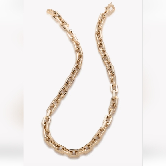 Eddie Borgo Chain Link Necklace Finished in 12 karat Gold 17 inch length - Picture 3 of 3